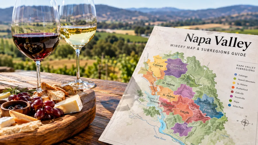 Napa Valley Winery Map and Subregions Guide