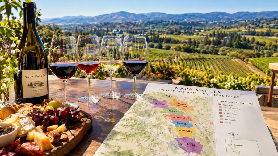 Napa Valley Winery Map and Subregions Guide